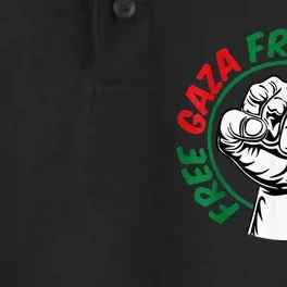 Free Palestine Gaza Flag Freedom for Palestinians Dry Zone Grid Performance Polo