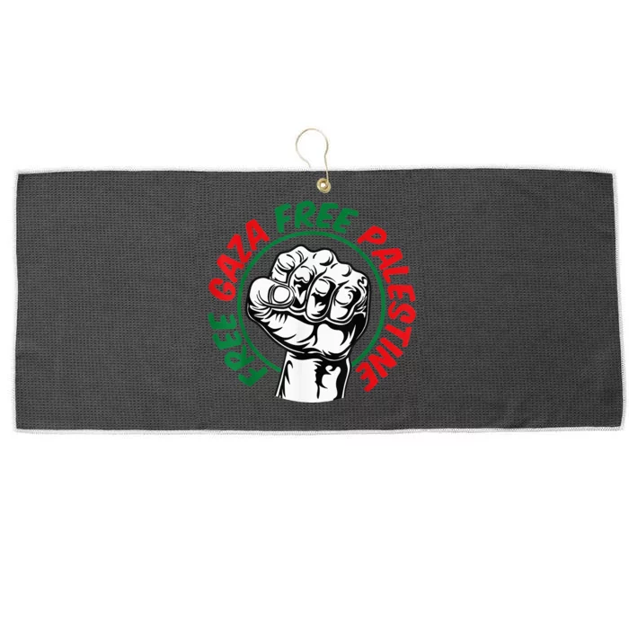 Free Palestine Gaza Flag Freedom for Palestinians Large Microfiber Waffle Golf Towel