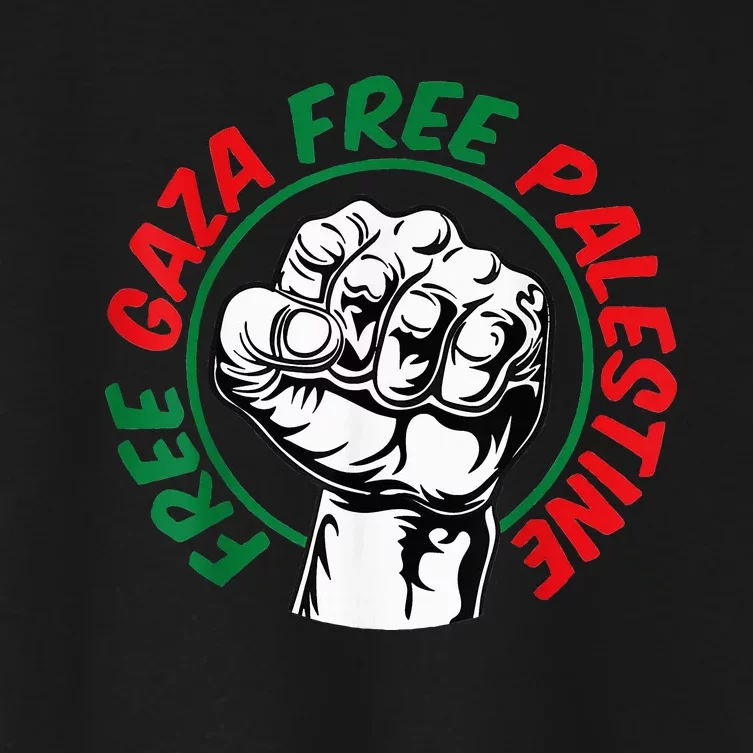 Free Palestine Gaza Flag Freedom for Palestinians Women's Crop Top Tee