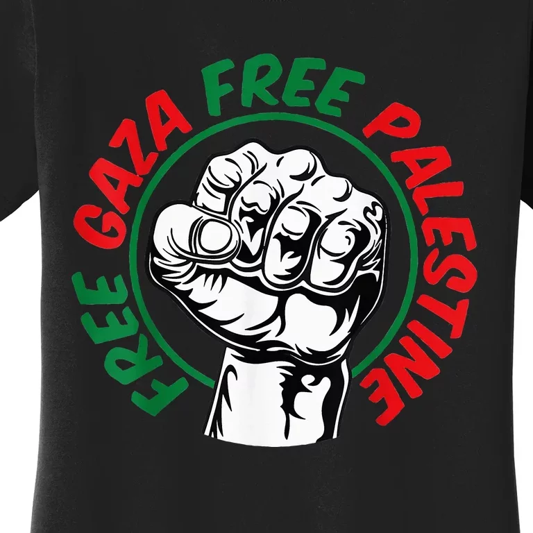 Free Palestine Gaza Flag Freedom for Palestinians Women's T-Shirt