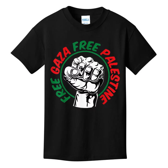 Free Palestine Gaza Flag Freedom for Palestinians Kids T-Shirt