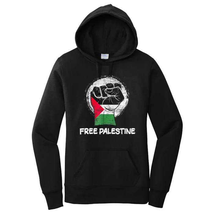 Free Palestine Gaza Palestinian Flag Women's Pullover Hoodie