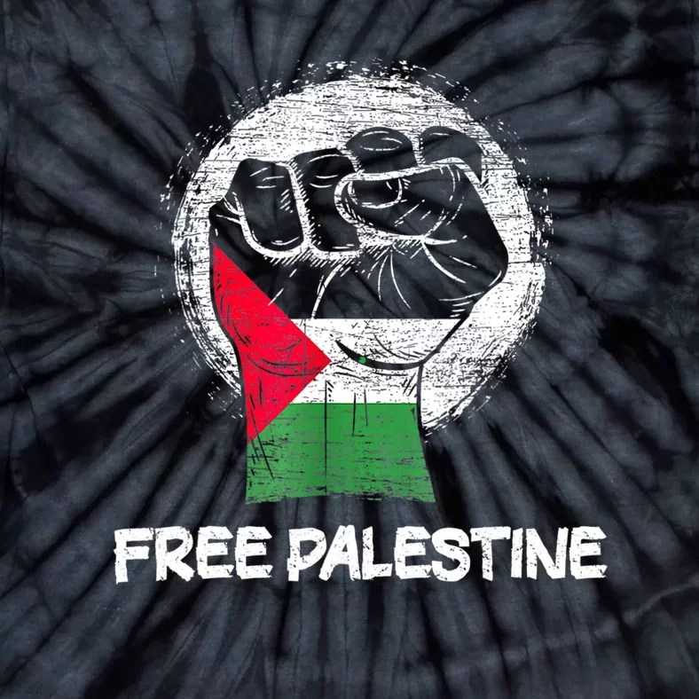 Free Palestine Gaza Palestinian Flag Tie-Dye T-Shirt