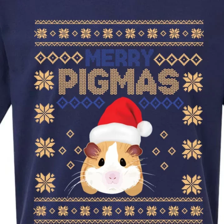 Funny Pigmas Guinea Pig Ugly Christmas Gift Sueded Cloud Jersey T-Shirt