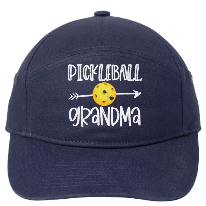 Funny Pickleball Grandma Pickleball Player Gift 7-Panel Snapback Hat