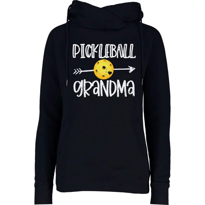 Funny Pickleball Grandma Pickleball Player Gift Womens Funnel Neck Pullover Hood