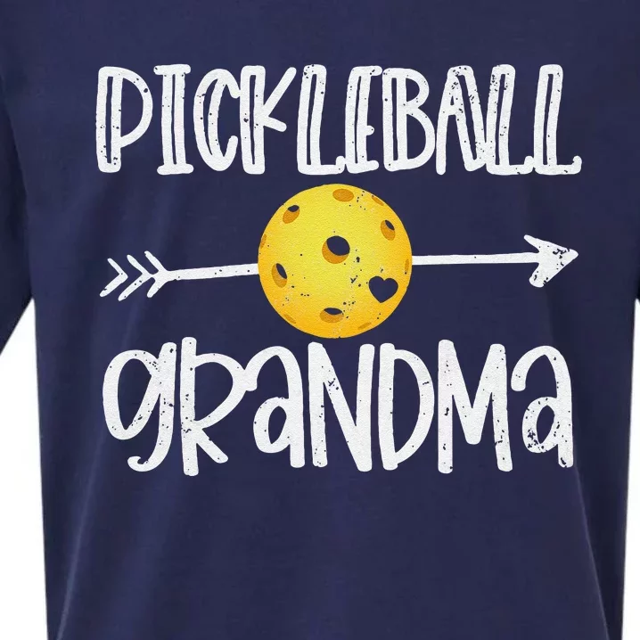 Funny Pickleball Grandma Pickleball Player Gift Sueded Cloud Jersey T-Shirt