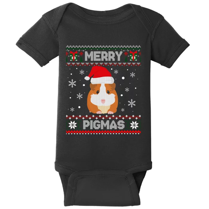 Funny Pigmas Guinea Pig Ugly Christmas Baby Bodysuit