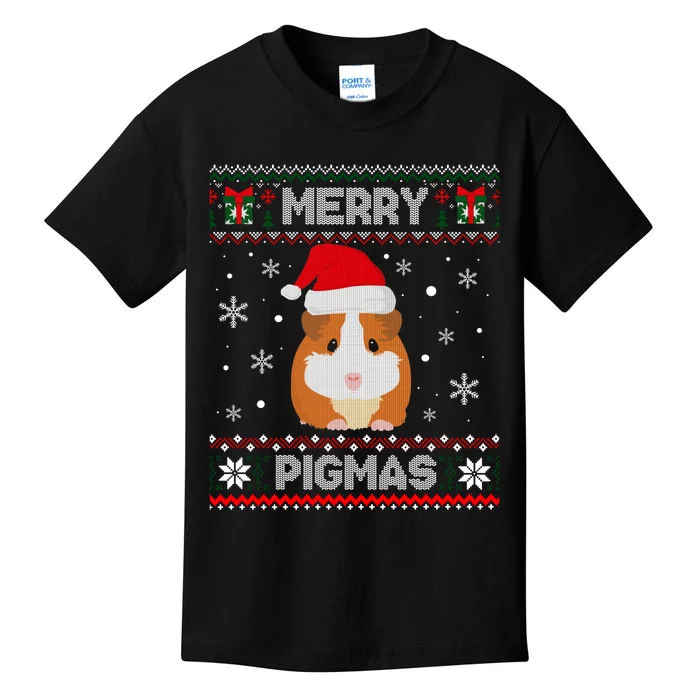 Funny Pigmas Guinea Pig Ugly Christmas Kids T-Shirt