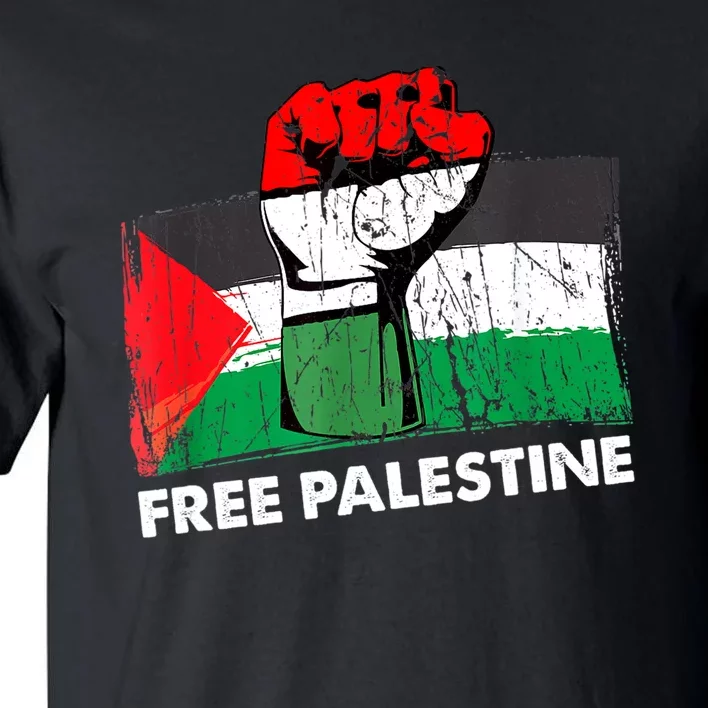 Free Palestine Gaza Palestinian Flag Tall T-Shirt