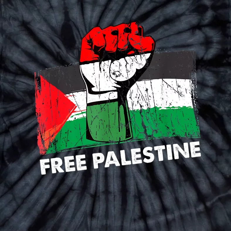 Free Palestine Gaza Palestinian Flag Tie-Dye T-Shirt