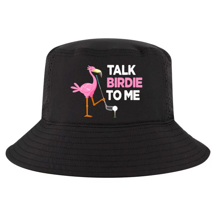 Flamingo Playing Golf Talk Birdie To Me Pun Funny Cool Comfort Performance Bucket Hat