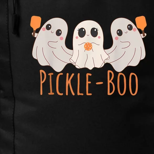 Fun Pickleboo Ghost Playing Pickleball Halloween Paddleball Daily Commute Backpack