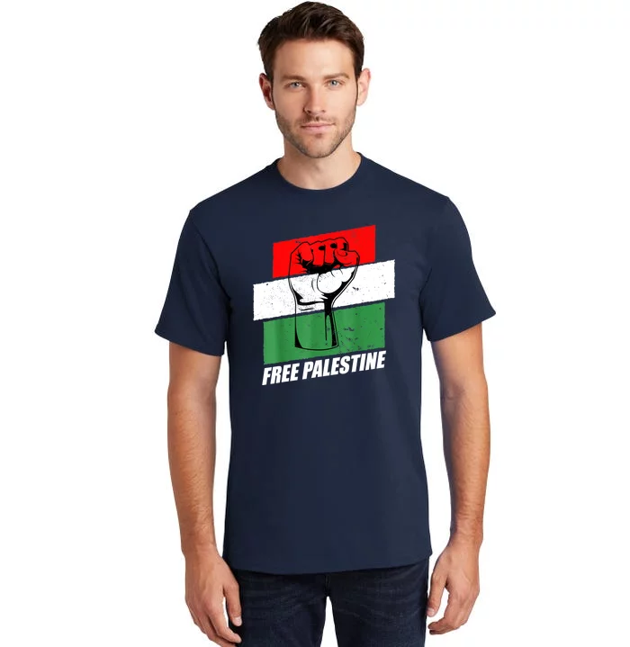 Free Palestine Gaza Palestinian Flag Tall T-Shirt