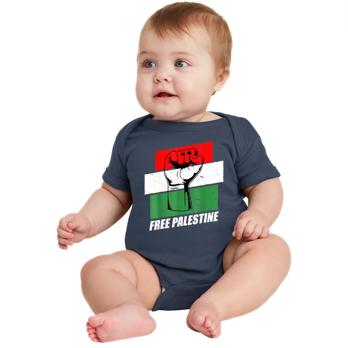 Free Palestine Gaza Palestinian Flag Baby Bodysuit