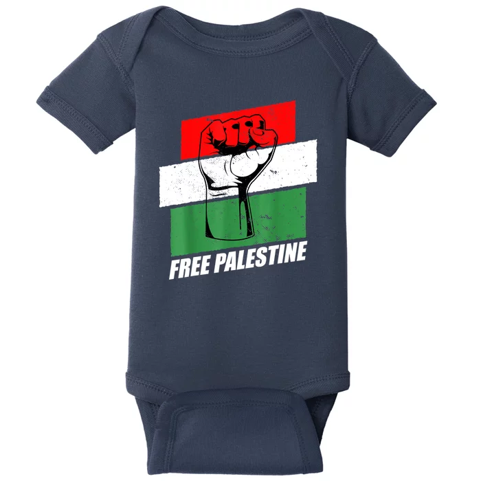 Free Palestine Gaza Palestinian Flag Baby Bodysuit