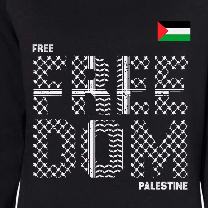 Free Palestine Gaza Flag Arabic Freedom For Palestinians Womens California Wash Sweatshirt