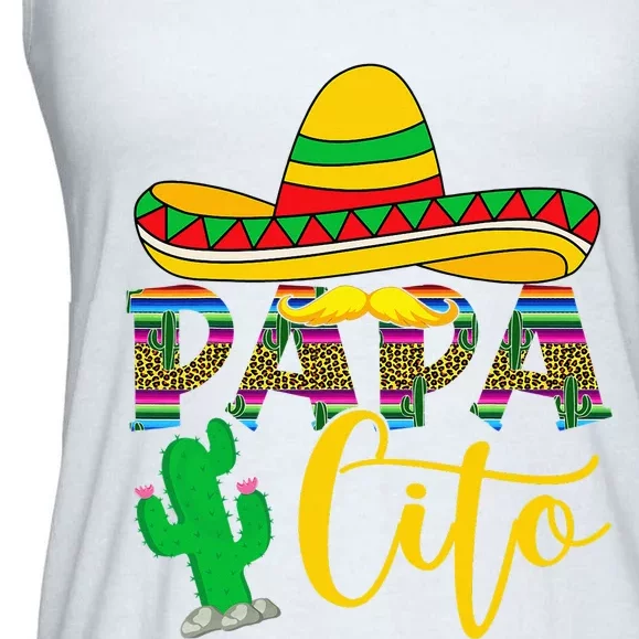 Funny Papacito Grandpa To Be Cinco De Mayo Mexico Fiesta Ladies Essential Flowy Tank