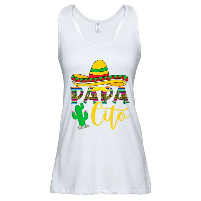 Funny Papacito Grandpa To Be Cinco De Mayo Mexico Fiesta Ladies Essential Flowy Tank