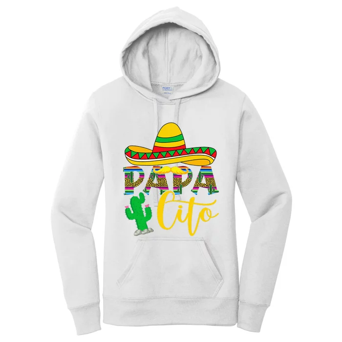 Funny Papacito Grandpa To Be Cinco De Mayo Mexico Fiesta Women's Pullover Hoodie