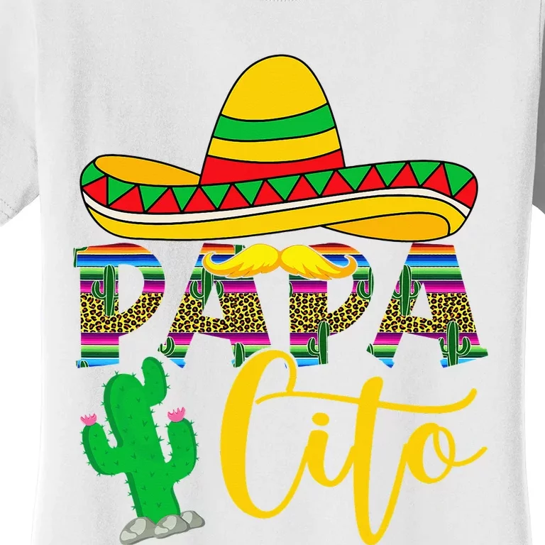 Funny Papacito Grandpa To Be Cinco De Mayo Mexico Fiesta Women's T-Shirt