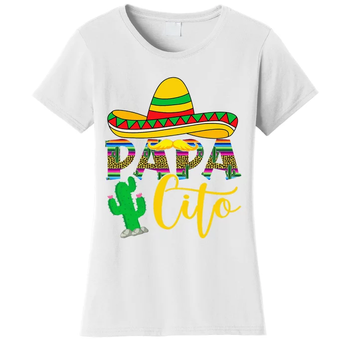 Funny Papacito Grandpa To Be Cinco De Mayo Mexico Fiesta Women's T-Shirt