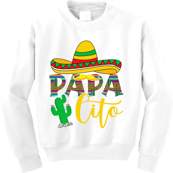 Funny Papacito Grandpa To Be Cinco De Mayo Mexico Fiesta Kids Sweatshirt