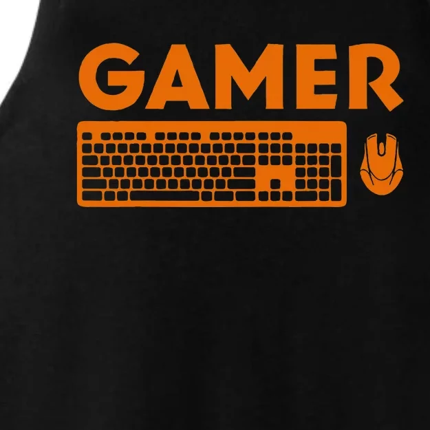 Funny Pc Gamer Keyboard Video Computer Gaming Lovers Outfit Ladies Tri-Blend Wicking Tank