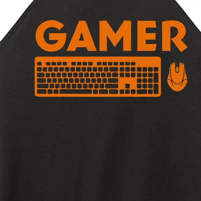 Funny Pc Gamer Keyboard Video Computer Gaming Lovers Outfit Women’s Perfect Tri Rocker Tank