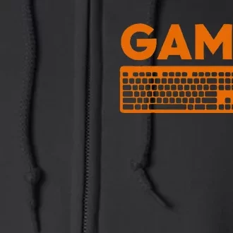 Funny Pc Gamer Keyboard Video Computer Gaming Lovers Outfit Full Zip Hoodie