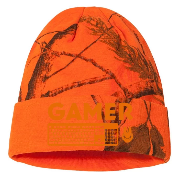 Funny Pc Gamer Keyboard Video Computer Gaming Lovers Outfit Kati - 12in Camo Beanie