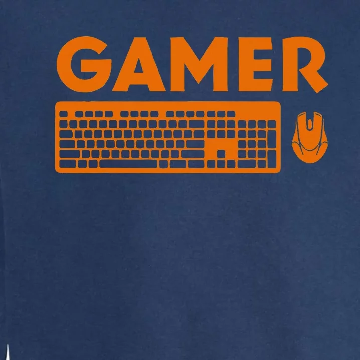 Funny Pc Gamer Keyboard Video Computer Gaming Lovers Outfit Garment-Dyed Sweatshirt