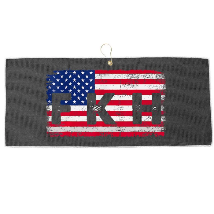 Fkh Political Humor F Kamala Harris Conservative Republican Pro Trump 2024 Large Microfiber Waffle Golf Towel