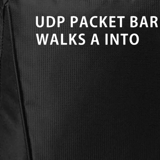 Funny Programmer Humor UDP Protocol Joke City Backpack