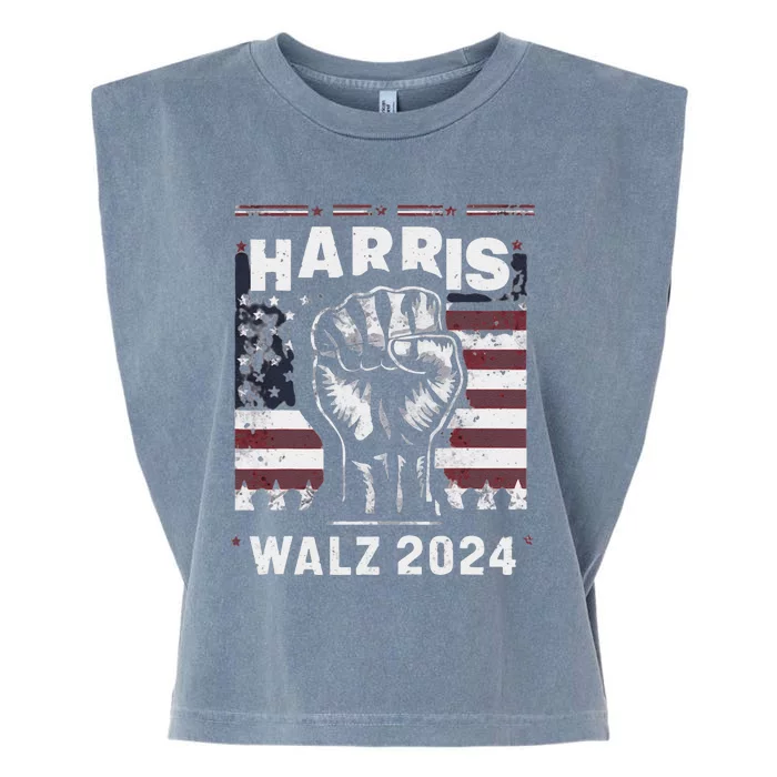 Fist Pump Harris 2024 Garment-Dyed Women's Muscle Tee