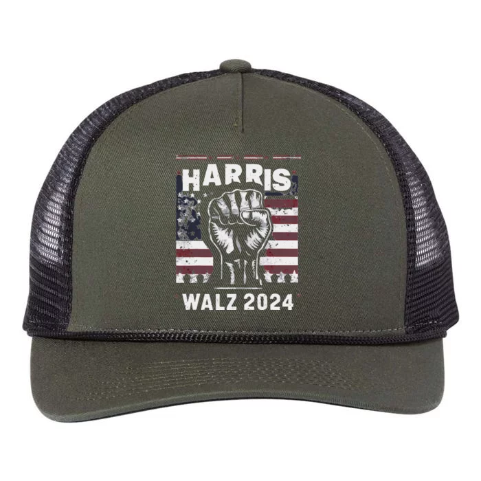 Fist Pump Harris 2024 Retro Rope Trucker Hat Cap