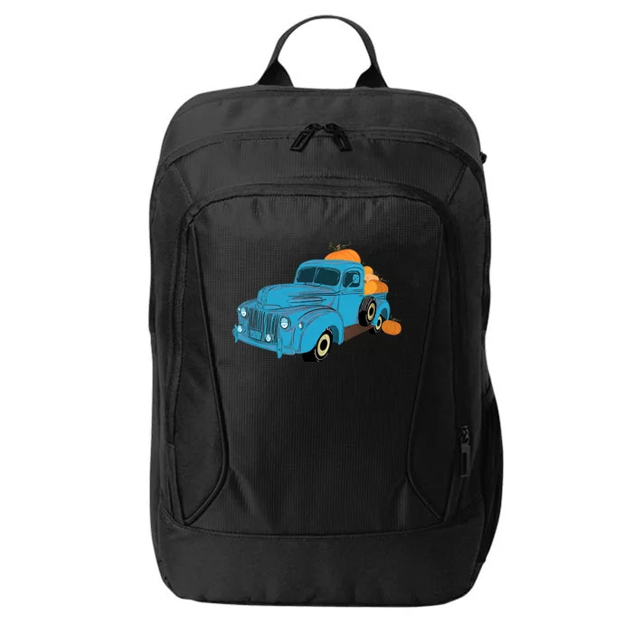 Fall Pumpkin Harvest Time Old Pickup Farm Truck City Backpack