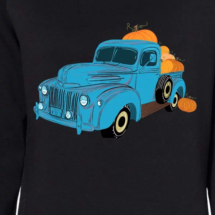 Fall Pumpkin Harvest Time Old Pickup Farm Truck Womens California Wash Sweatshirt