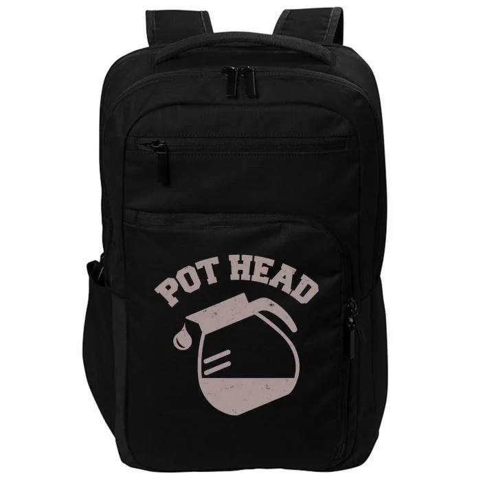 Funny Pot Head Coffee Lover Impact Tech Backpack