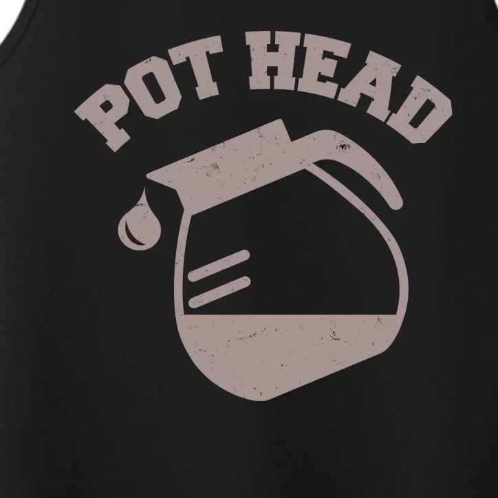 Funny Pot Head Coffee Lover Performance Tank