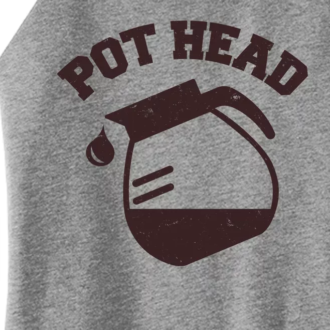 Funny Pot Head Coffee Lover Women’s Perfect Tri Rocker Tank