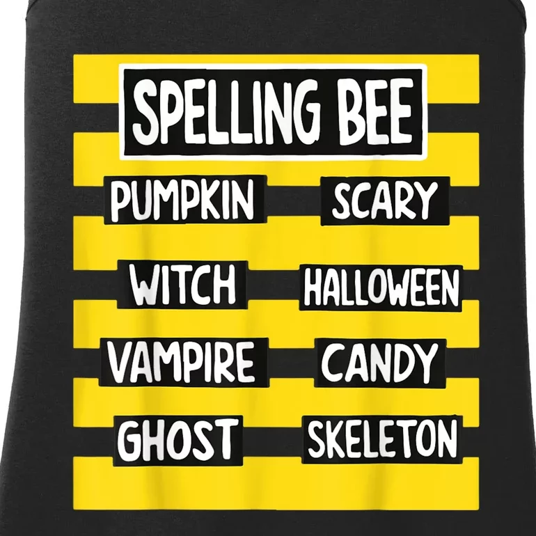 Funny Pun Halloween Costume For Teachers Spelling Bee Ladies Essential Tank