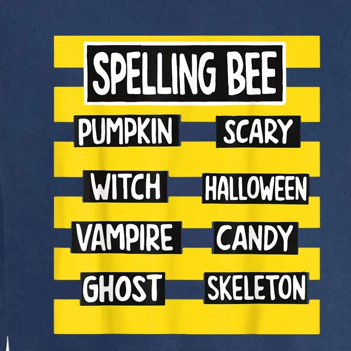 Funny Pun Halloween Costume For Teachers Spelling Bee Garment-Dyed Sweatshirt