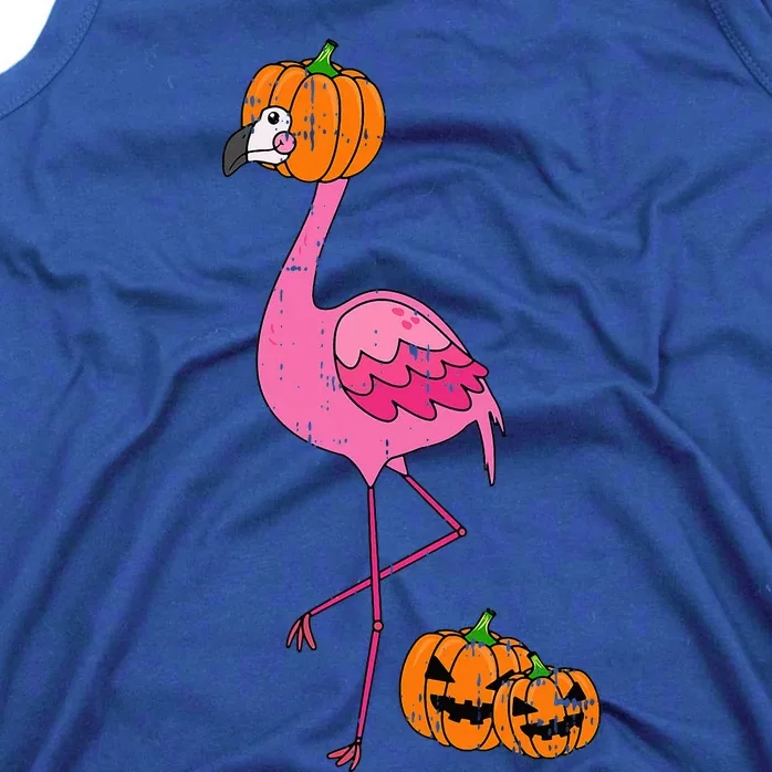 Flamingo Pumpkin Head Costume Cute Easy Bird Halloween Gift Tank Top