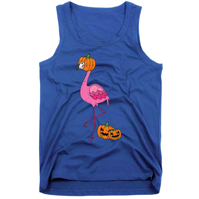 Flamingo Pumpkin Head Costume Cute Easy Bird Halloween Gift Tank Top