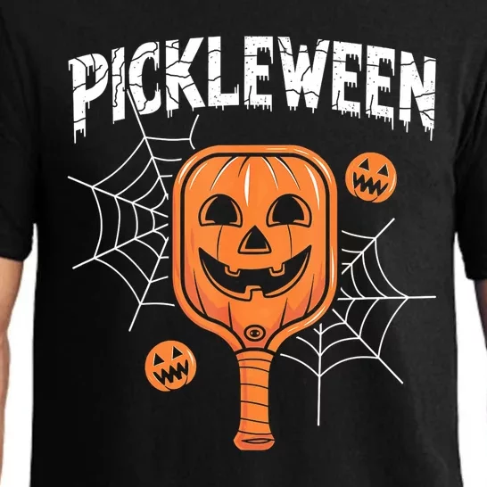 Funny Pickleween Halloween Pickleball Players Gift Pajama Set