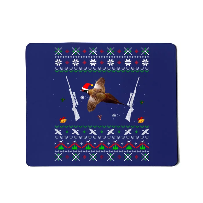 Funny Pheasant Hunting Christmas Mousepad