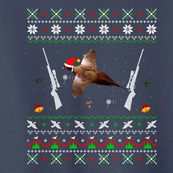 Funny Pheasant Hunting Christmas Toddler T-Shirt