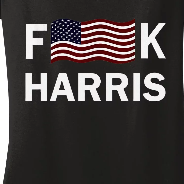 Fkh Political Humor F Kamala Harris Conservative Republican Women's V-Neck T-Shirt