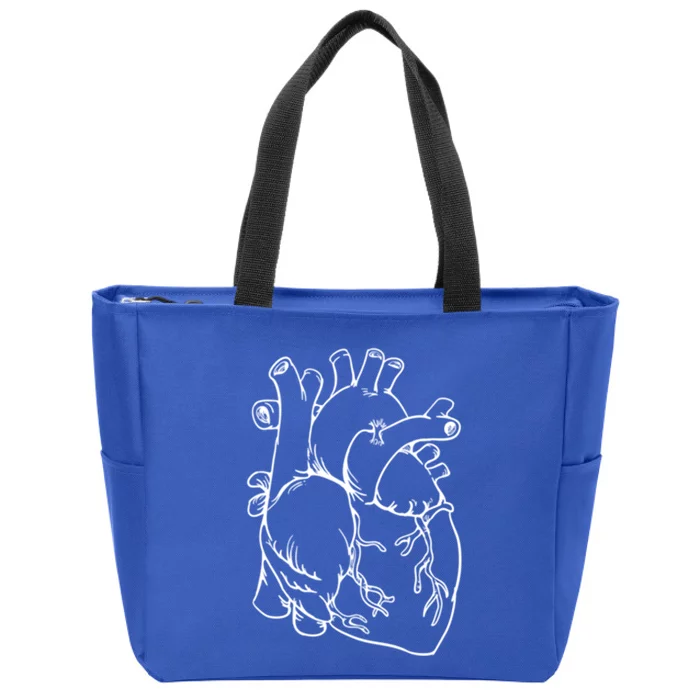 Funny Pocket Heart Graphic Tee For Cardiac Nurses Cool Gift Zip Tote Bag